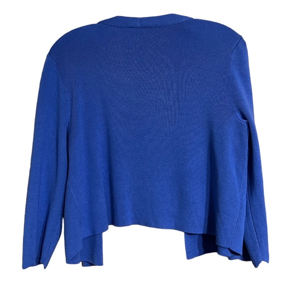 Talbots Plus Royal Blue Cotton Blend 3/4 Sleeve Cardigan Sz X NWT - Picture 4 of 10